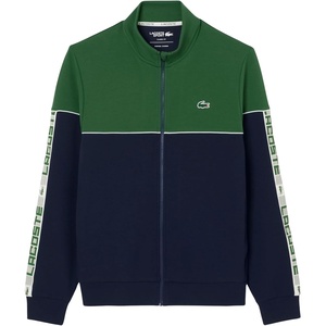 Lacoste Men’s Tennis Zipped Colorblock Sweatshirt(Navy Blue/Green)