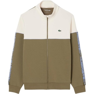 Lacoste Men’s Tennis Zipped Colorblock Sweatshirt(Olive/Lapland)