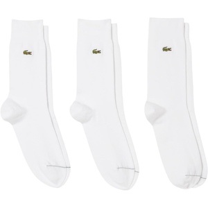Lacoste Unisex 3-Pack Long Socks(White)