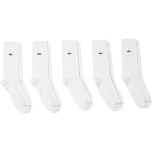 Lacoste Unisex 5-Pack Cotton Socks(White)
