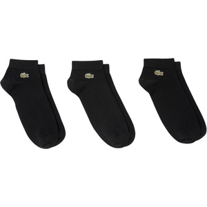 Lacoste Unisex Adult 3-pack Low Cotton Stretch Sock(Black)