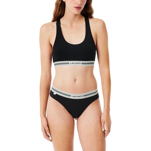 Lacoste Women’s Contrast Band Stretch Cotton Bralette(Noir)