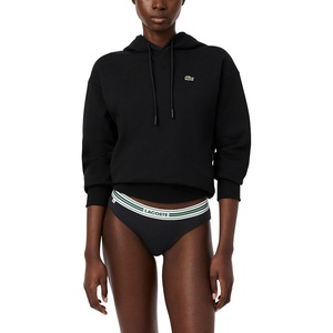 Lacoste Women’s Contrast Waist Stretch Cotton Briefs(Black)