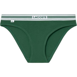 Lacoste Women’s Contrast Waist Stretch Cotton Briefs(Green)