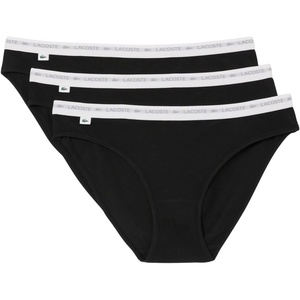 Lacoste Women’s Cotton Stretch Briefs, 3-pack(Black)