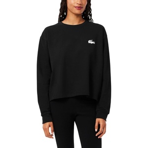 Lacoste Women’s Fleece Lounge Sweatshirt(Black/White)