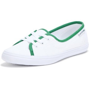 Lacoste Women’s Median Base Sneaker(White/Dark Green)