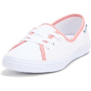 Lacoste Women’s Median Base Sneaker(White/Light Pink)
