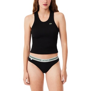 Lacoste Women’s Stretch Cotton String Briefs(Black)