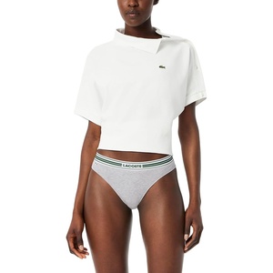 Lacoste Women’s Stretch Cotton String Briefs(Silver Chine)