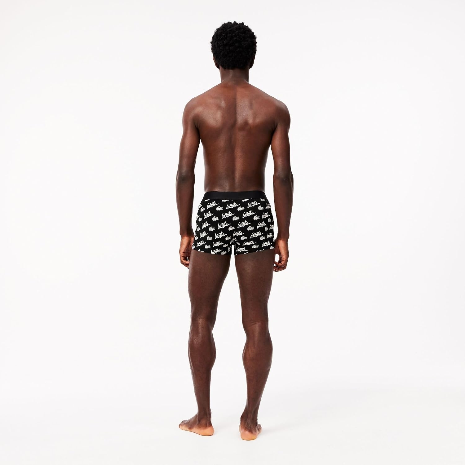 image:imageLacoste 3Pack All Over Print Active Microfiber TrunksBlackWhite