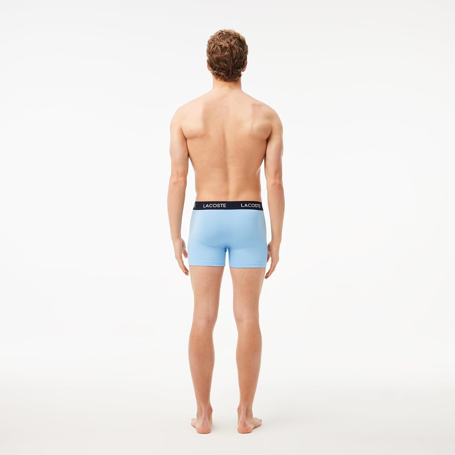 image:imageLacoste 3Pack All Over Print Active Microfiber TrunksNavy BlueDeep OceanTropical Blue New