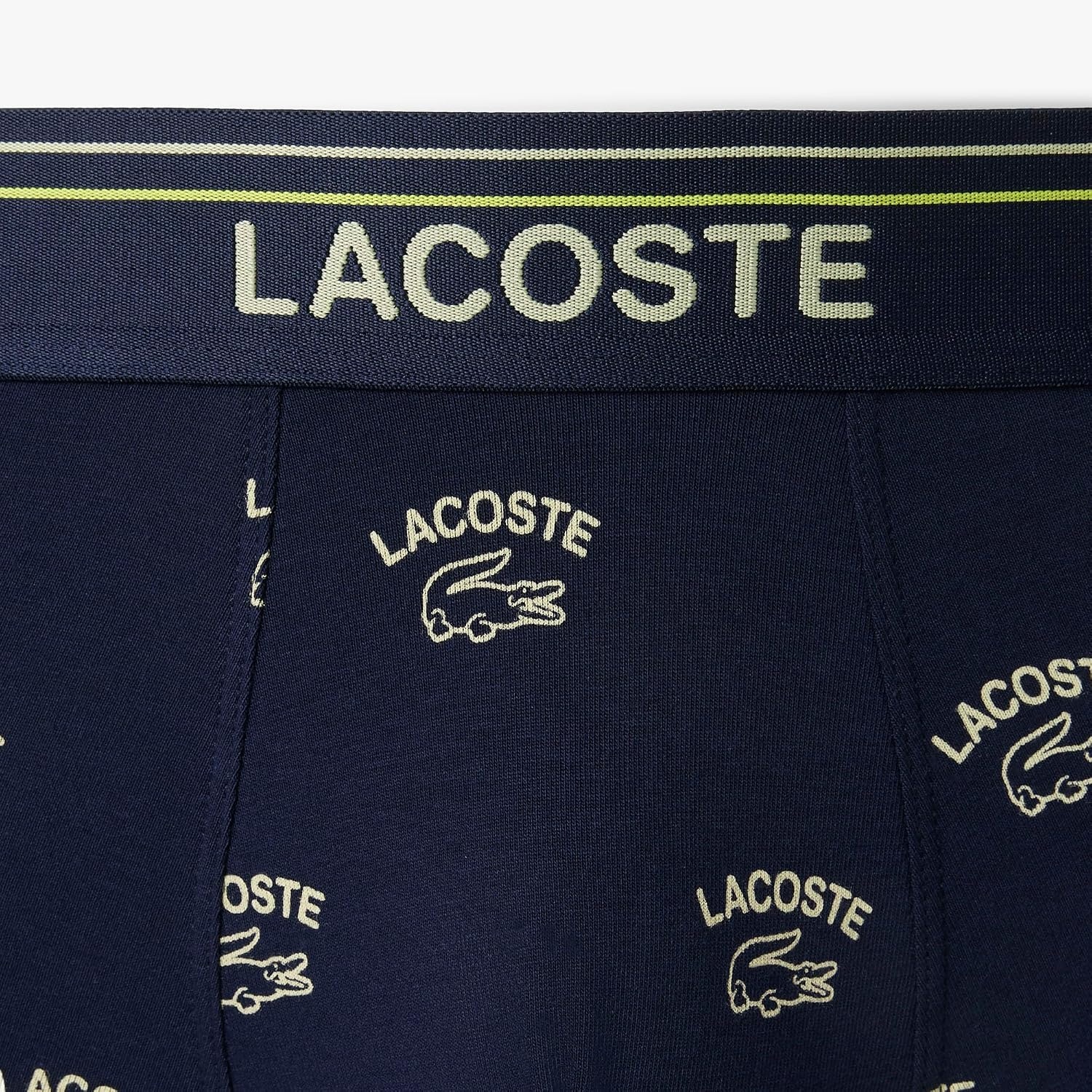image:imageLacoste 3Pack All Over Print Active Microfiber TrunksNavy BluePollenFirefly