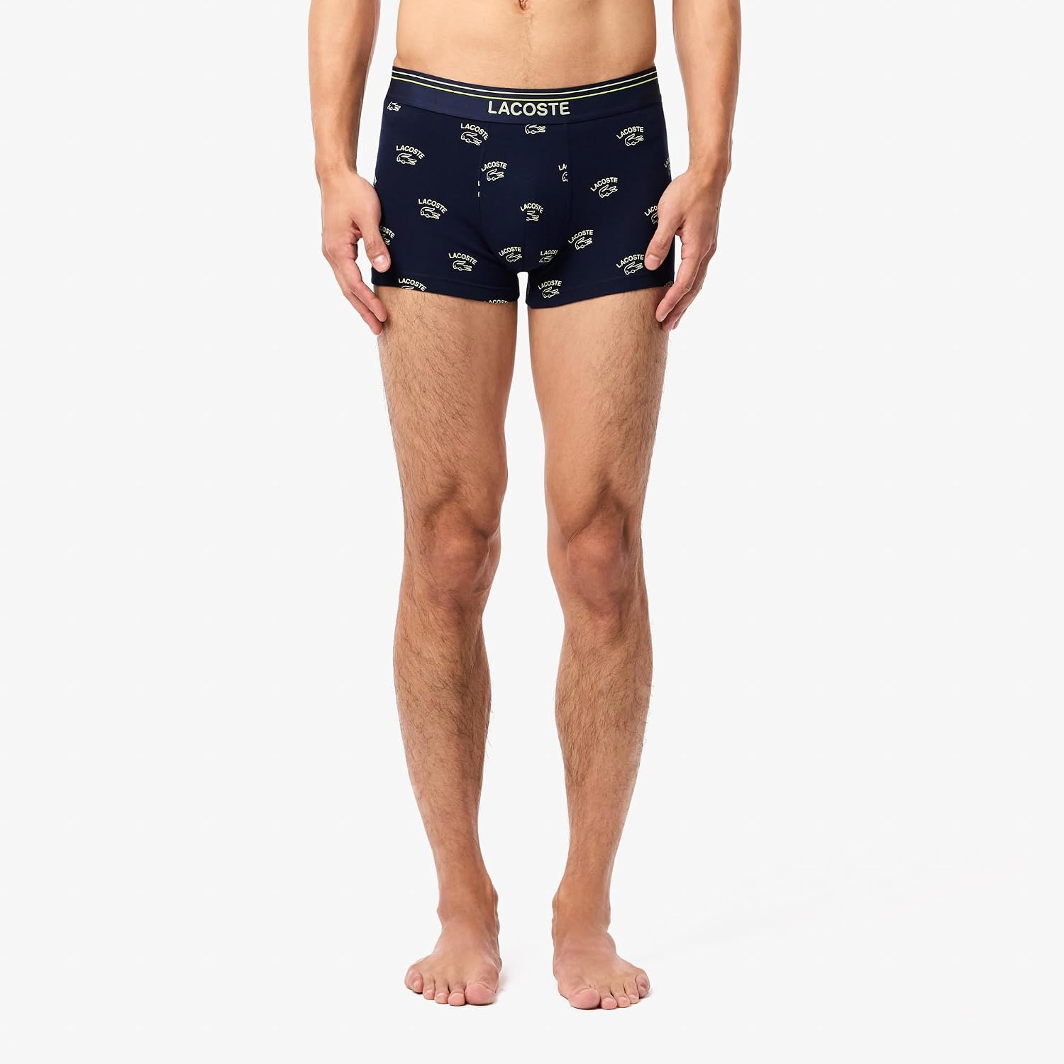 image:imageLacoste 3Pack All Over Print Active Microfiber TrunksNavy BluePollenFirefly
