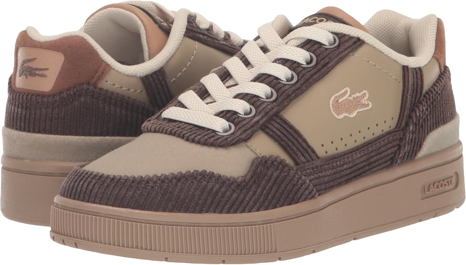 image:imageLacoste Childrens TClip SneakersBrownDark Brown