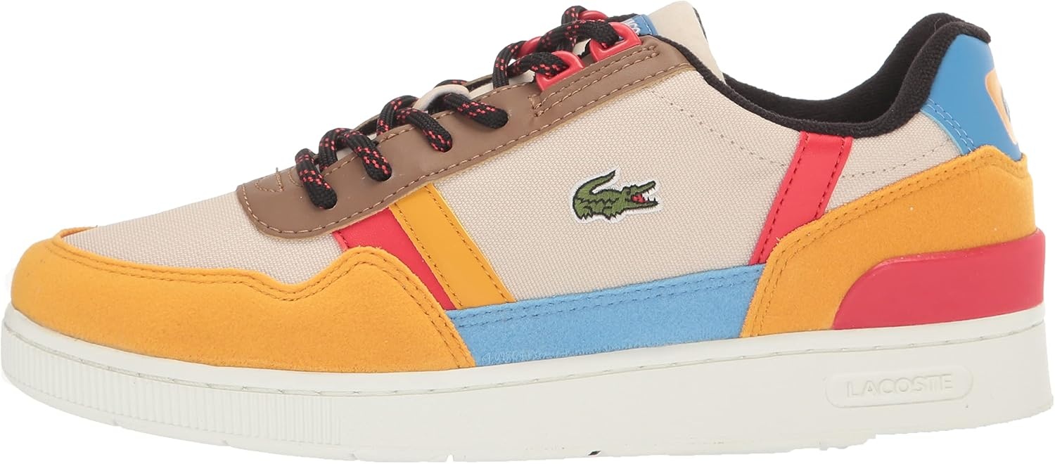 image:imageLacoste Childrens TClip SneakersOff WhiteYellow