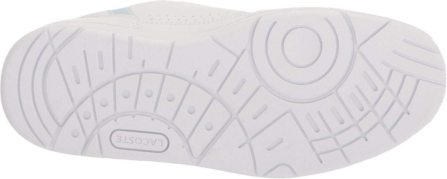 image:imageLacoste Childrens TClip SneakersWhiteGlossLogMarzipanJava Blue 10