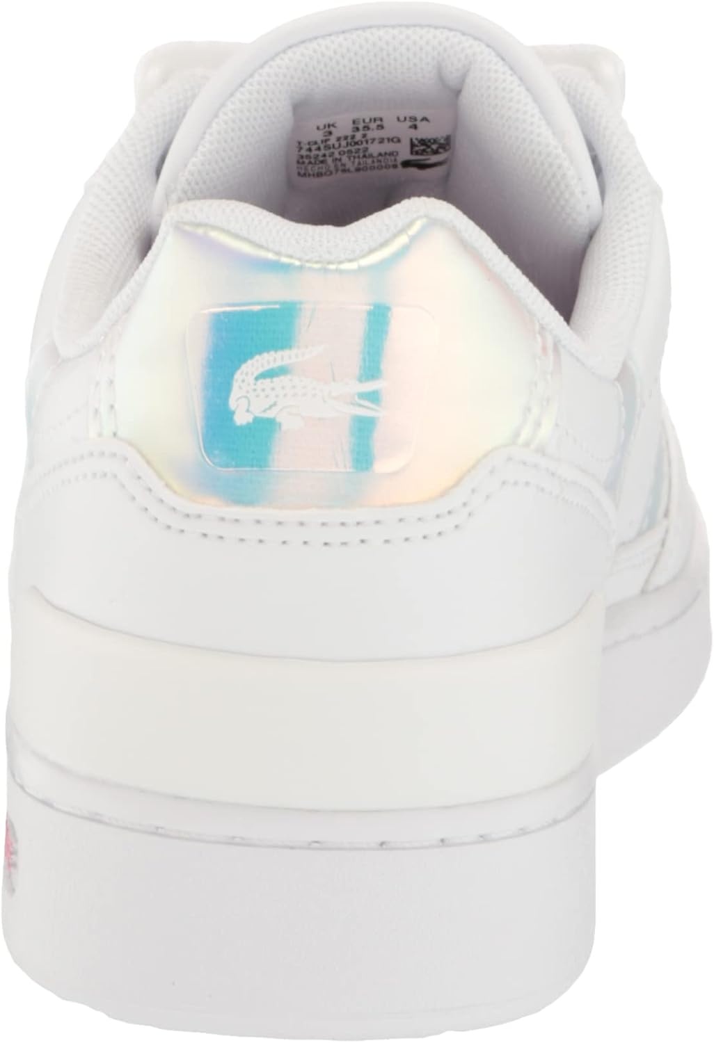 image:imageLacoste Childrens TClip SneakersWhiteGlossLogMarzipanJava Blue 10