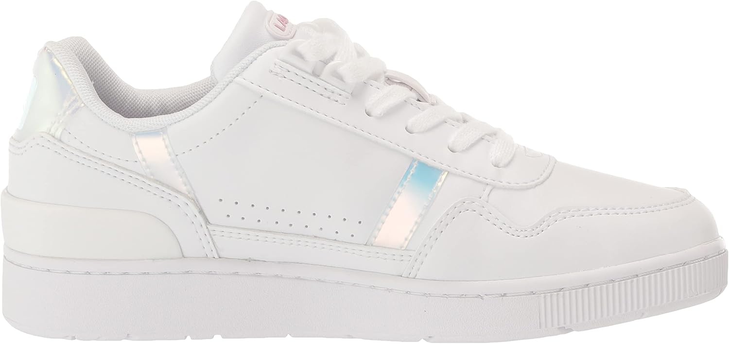 image:imageLacoste Childrens TClip SneakersWhiteGlossLogMarzipanJava Blue 10