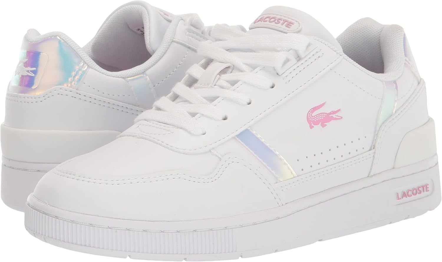 image:imageLacoste Childrens TClip SneakersWhiteGlossLogMarzipanJava Blue 10