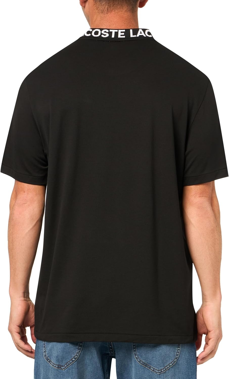 image:imageLacoste Cotton Jersey Signature Print TShirtBlack