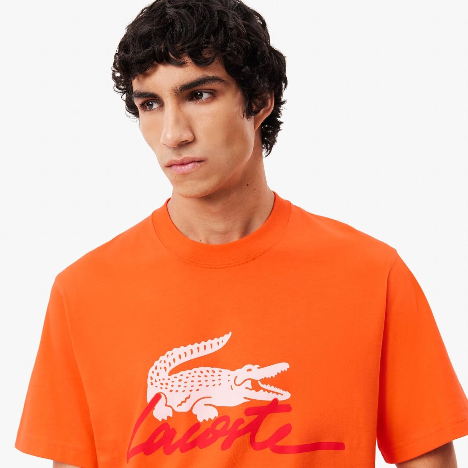 image:imageLacoste Cotton Jersey Signature Print TShirtBuoy Signature
