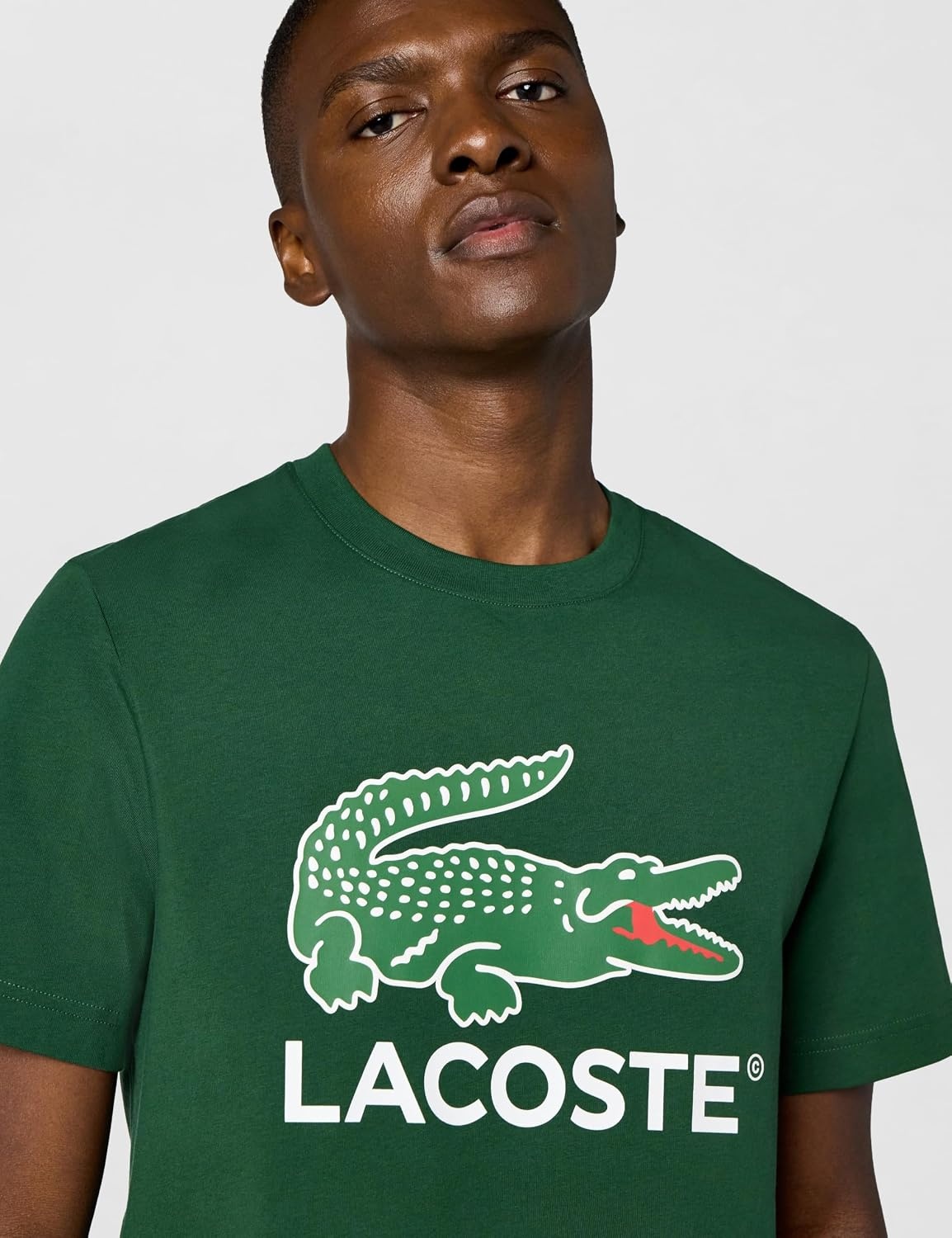 image:imageLacoste Cotton Jersey Signature Print TShirtGreen