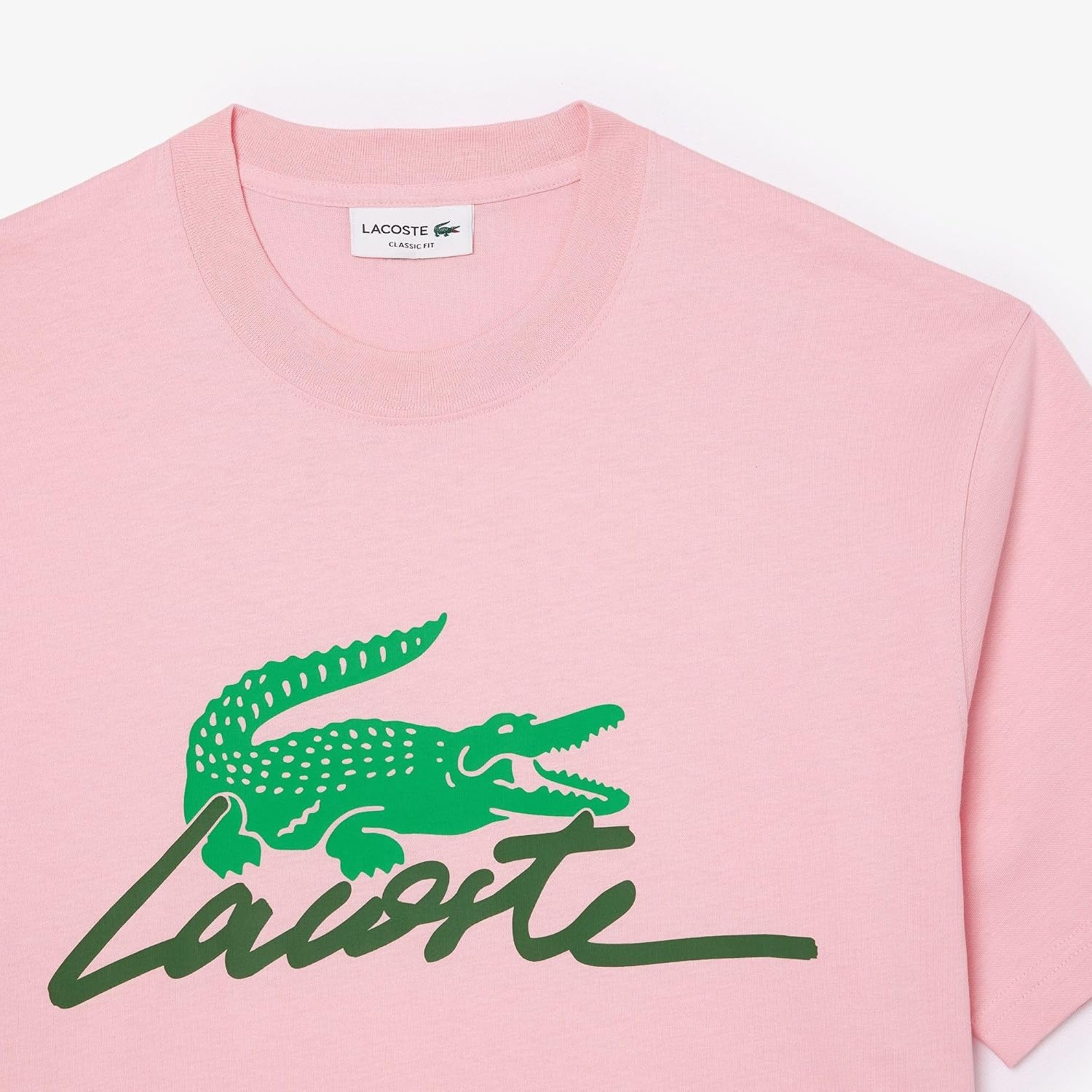 image:imageLacoste Cotton Jersey Signature Print TShirtLotus Signature