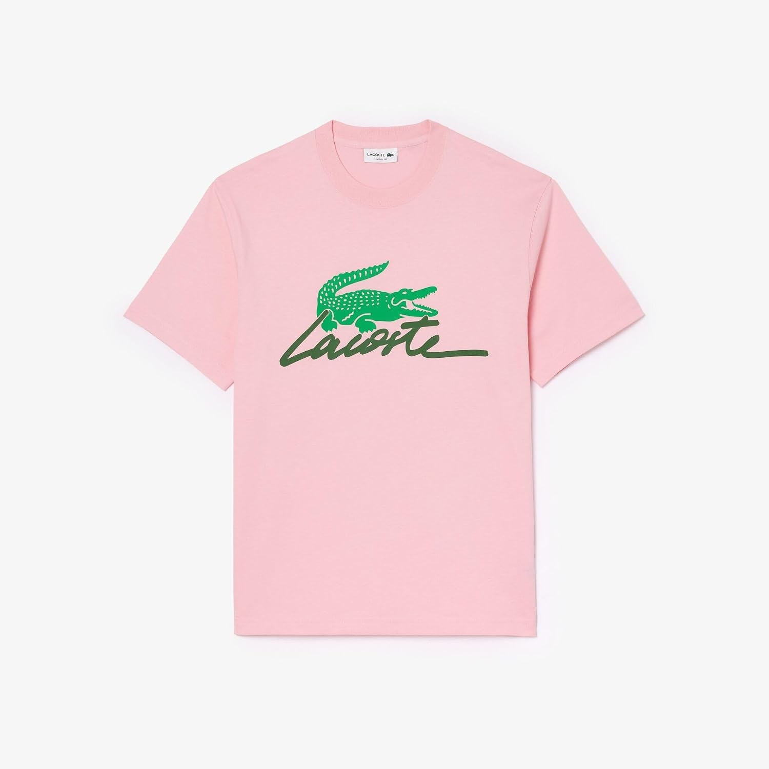 image:imageLacoste Cotton Jersey Signature Print TShirtLotus Signature
