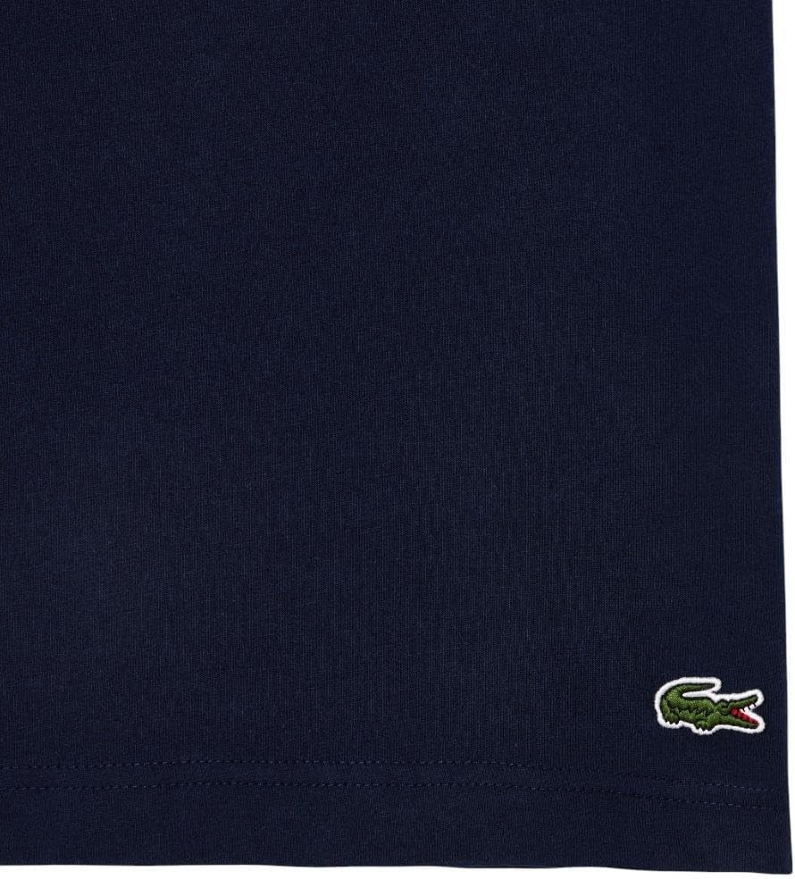 image:imageLacoste Cotton Jersey Signature Print TShirtNavy Blue