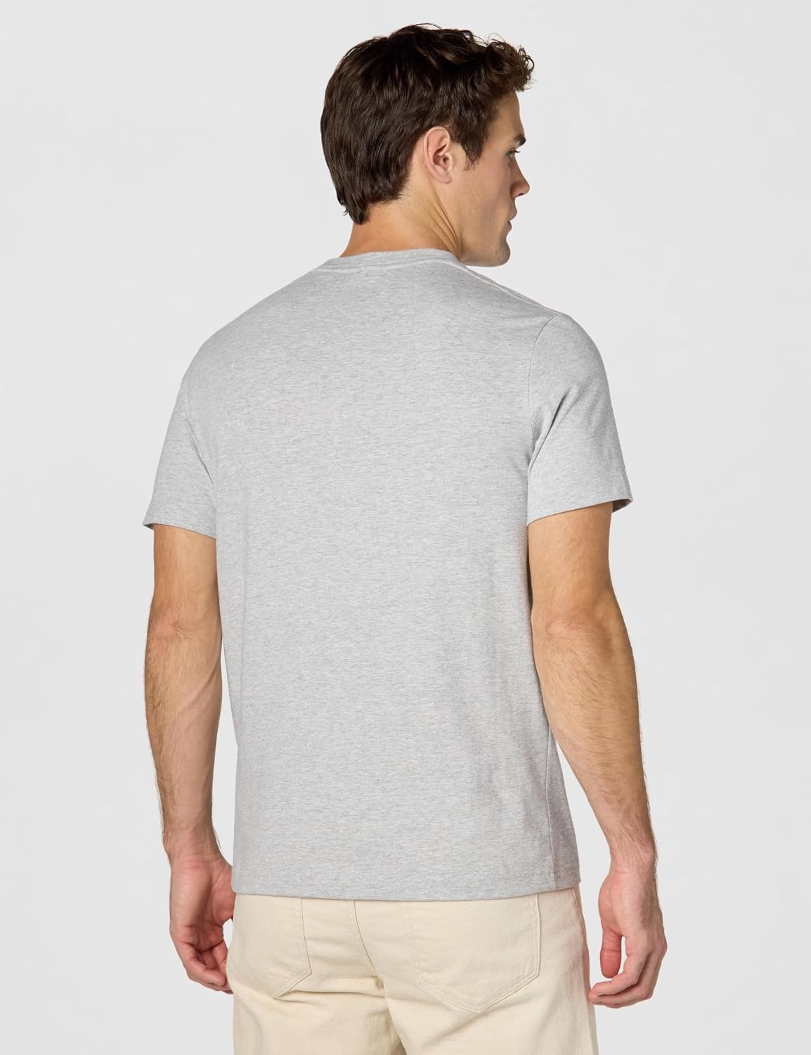 image:imageLacoste Cotton Jersey Signature Print TShirtSilver Chine
