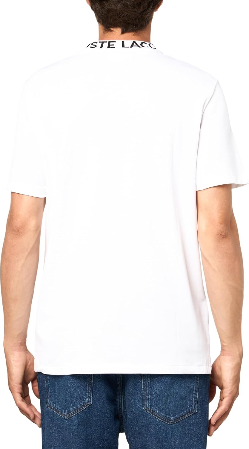 image:imageLacoste Cotton Jersey Signature Print TShirtWhite