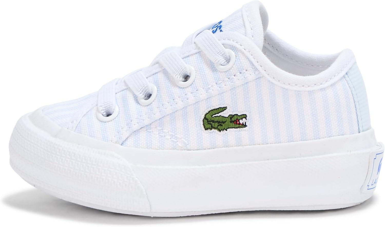 image:imageLacoste Infants Backcourt SneakersStripes Light BlueWhite
