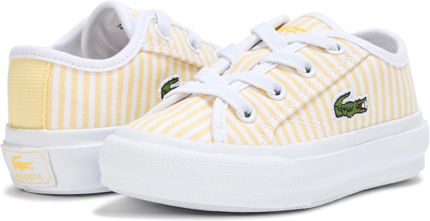 image:imageLacoste Infants Backcourt SneakersStripes Light YellowWhite