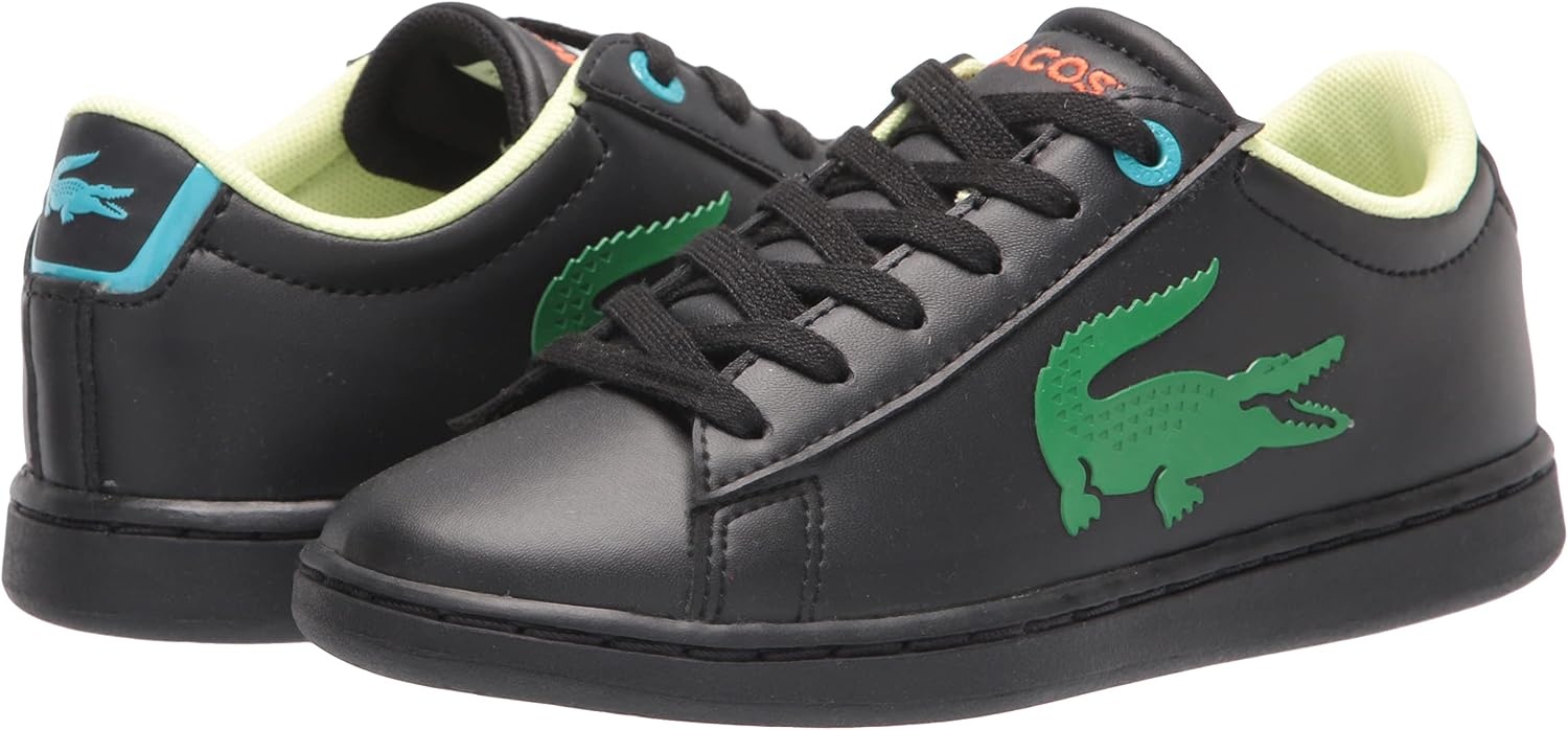 image:imageLacoste Infants Carnaby Evo SneakerSilver ChineGerberaLarch Green 10