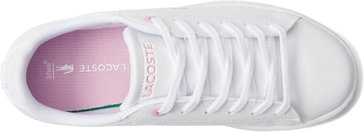 image:imageLacoste Infants Carnaby Evo SneakerWhiteGlossLogMarzipanJava Blue 10