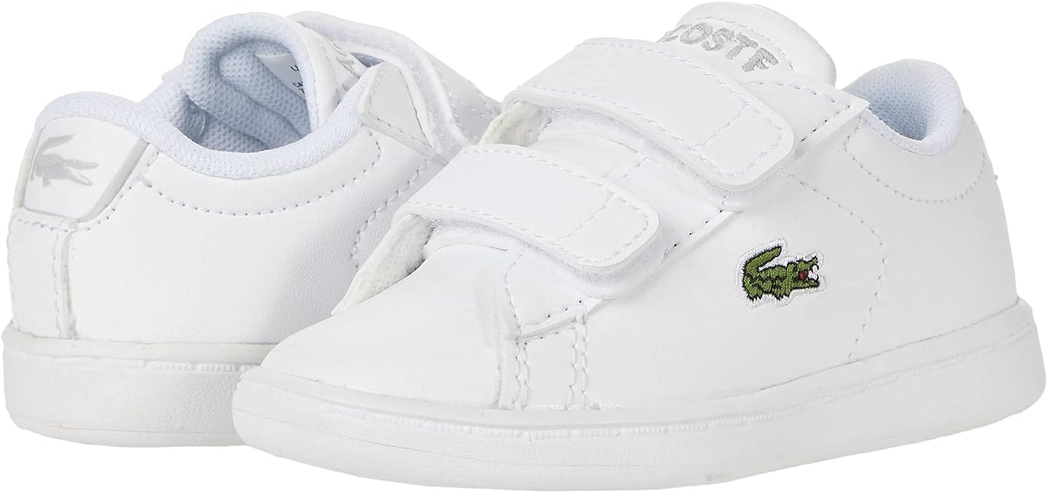 image:imageLacoste Infants Carnaby Evo SneakerWhiteGlossLogMarzipanJava Blue 10