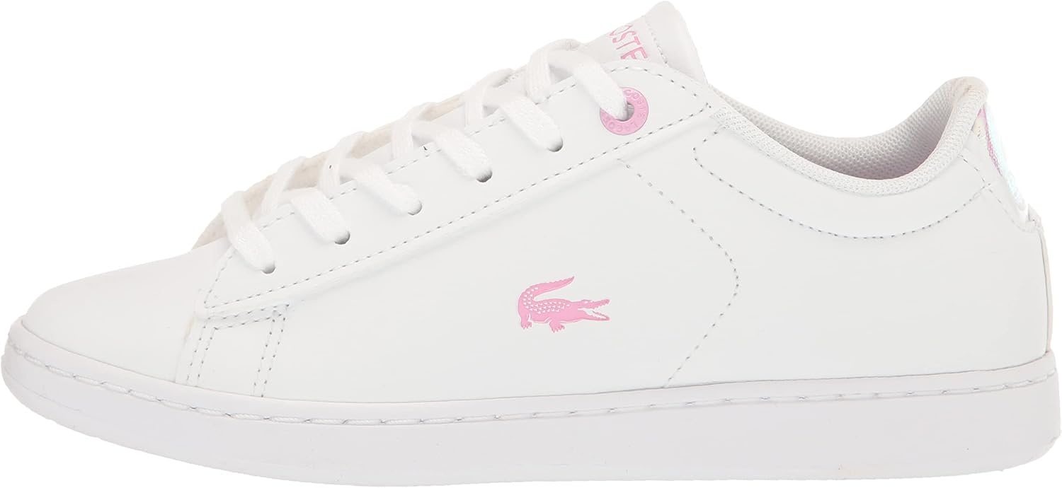 image:imageLacoste Infants Carnaby Evo SneakerWhiteGlossLogMarzipanJava Blue 10