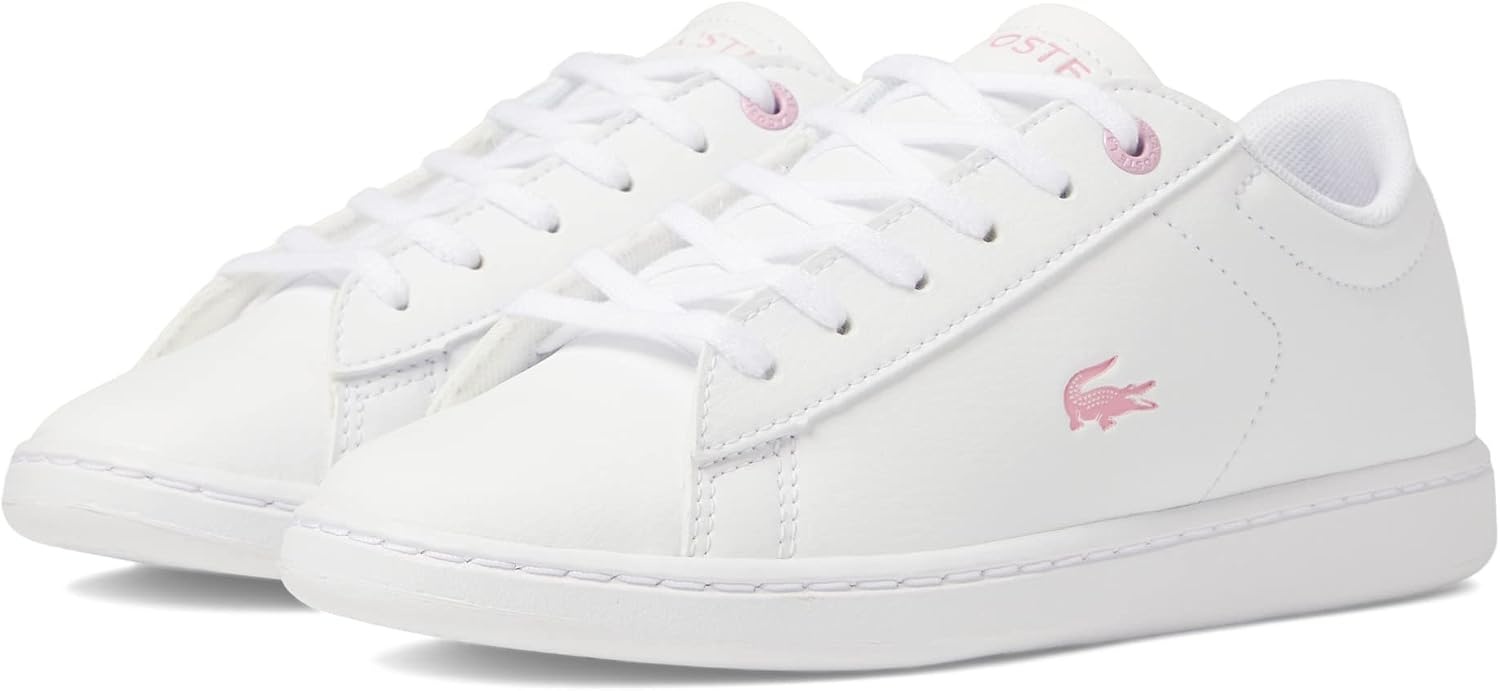 image:imageLacoste Infants Carnaby Evo SneakerWhiteGlossLogMarzipanJava Blue 10