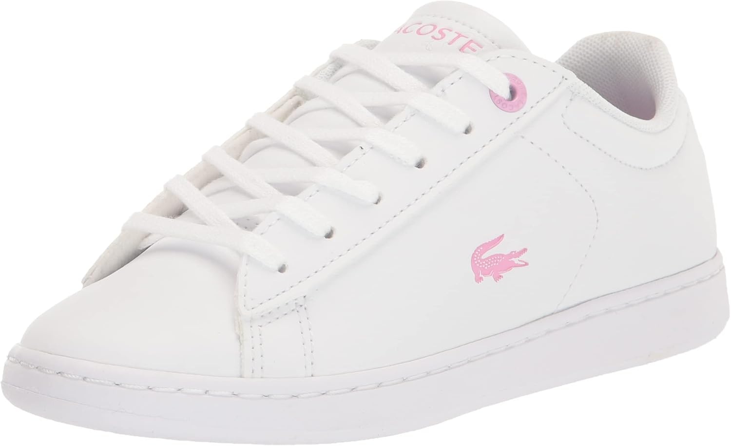 image:imageLacoste Infants Carnaby Evo SneakerWhiteGlossLogMarzipanJava Blue 10