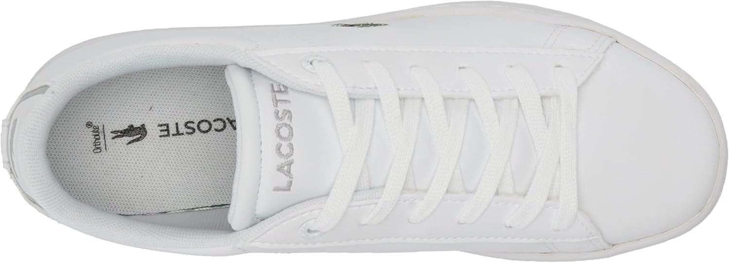 image:imageLacoste Infants Carnaby Evo SneakerWhiteGlossLogMarzipanJava Blue 20