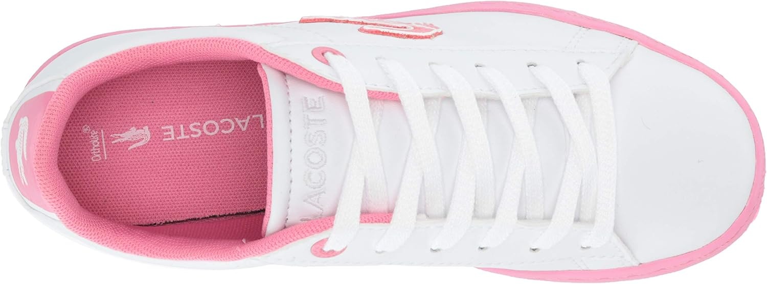 image:imageLacoste Infants Carnaby Evo SneakerWhitePink Sole