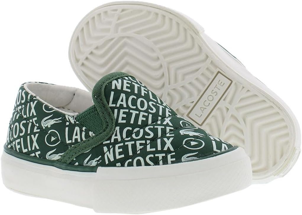 image:imageLacoste Jump Serve Slip On PS Boys ShoesDark Green Off White