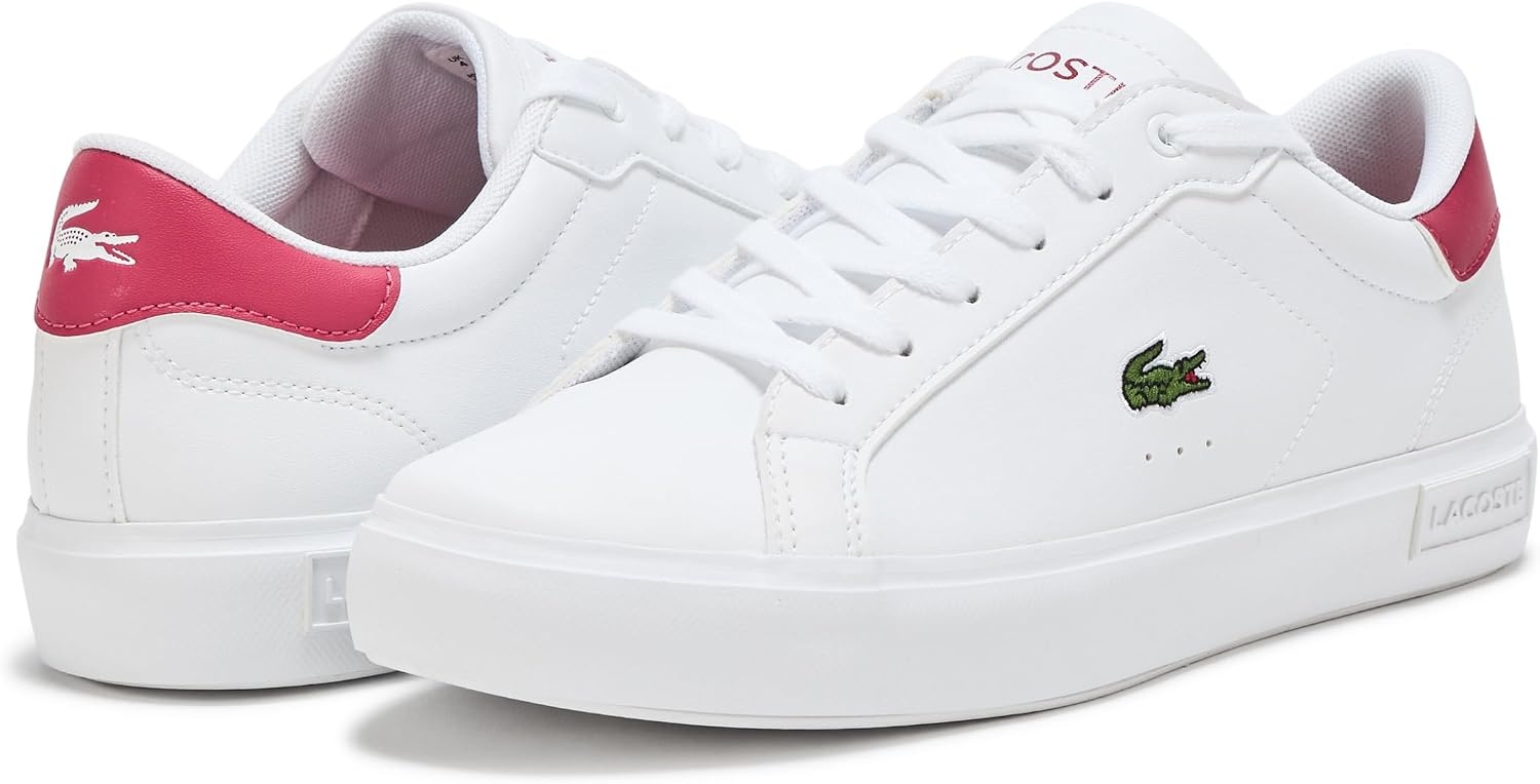 image:imageLacoste Juniors Powercourt SneakersWhite Dark Pink
