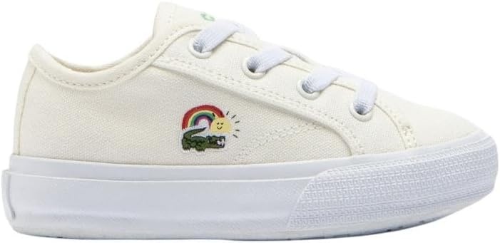 image:imageLacoste Kids Infants Backcourt SneakerRainbow Detailing Off WhiteWhite