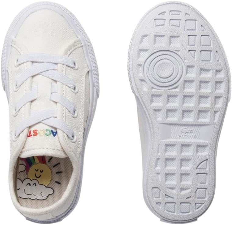image:imageLacoste Kids Infants Backcourt SneakerRainbow Detailing Off WhiteWhite