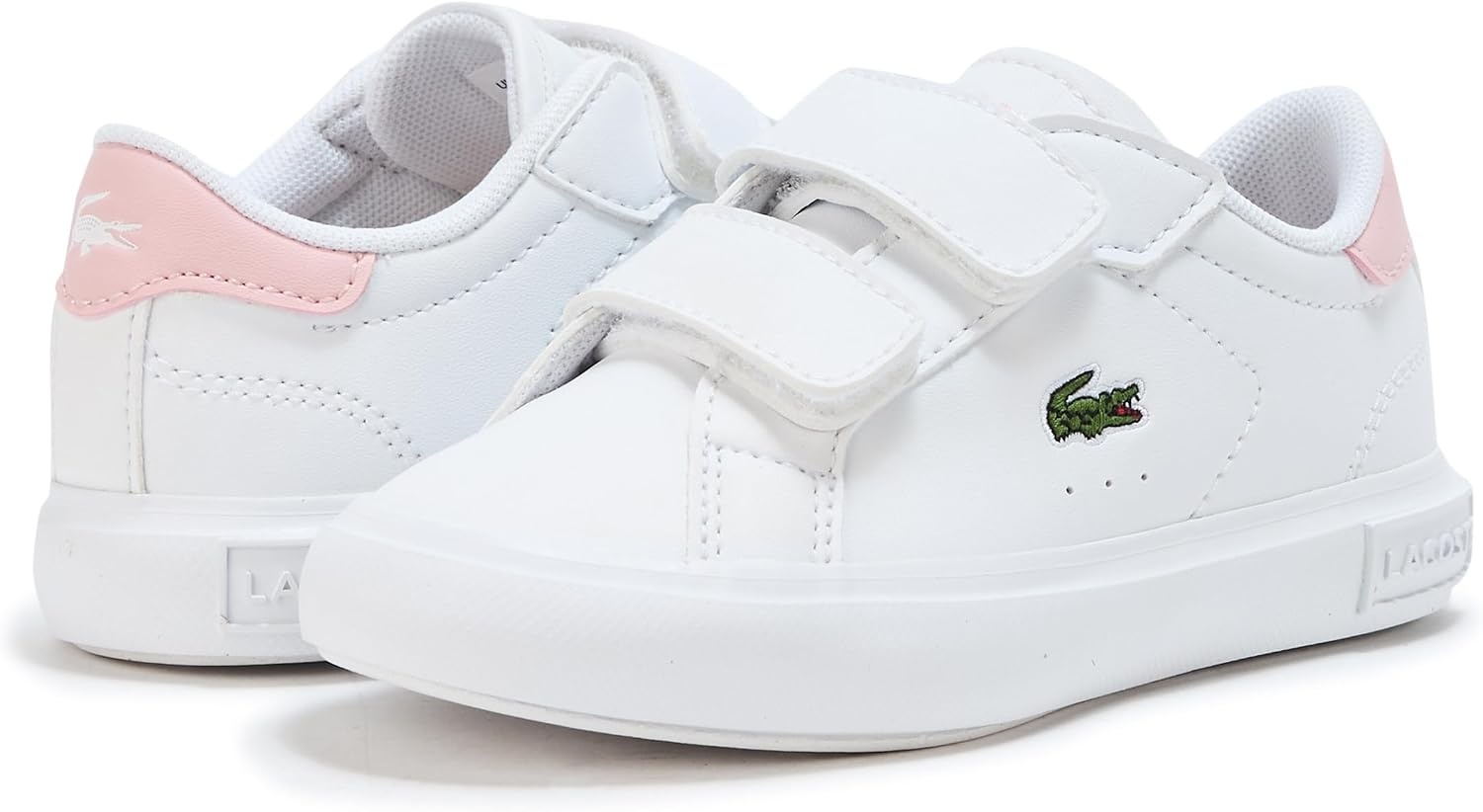 image:imageLacoste Kids Powercourt Sneakers ToddlerLittle KidWhite Light Pink