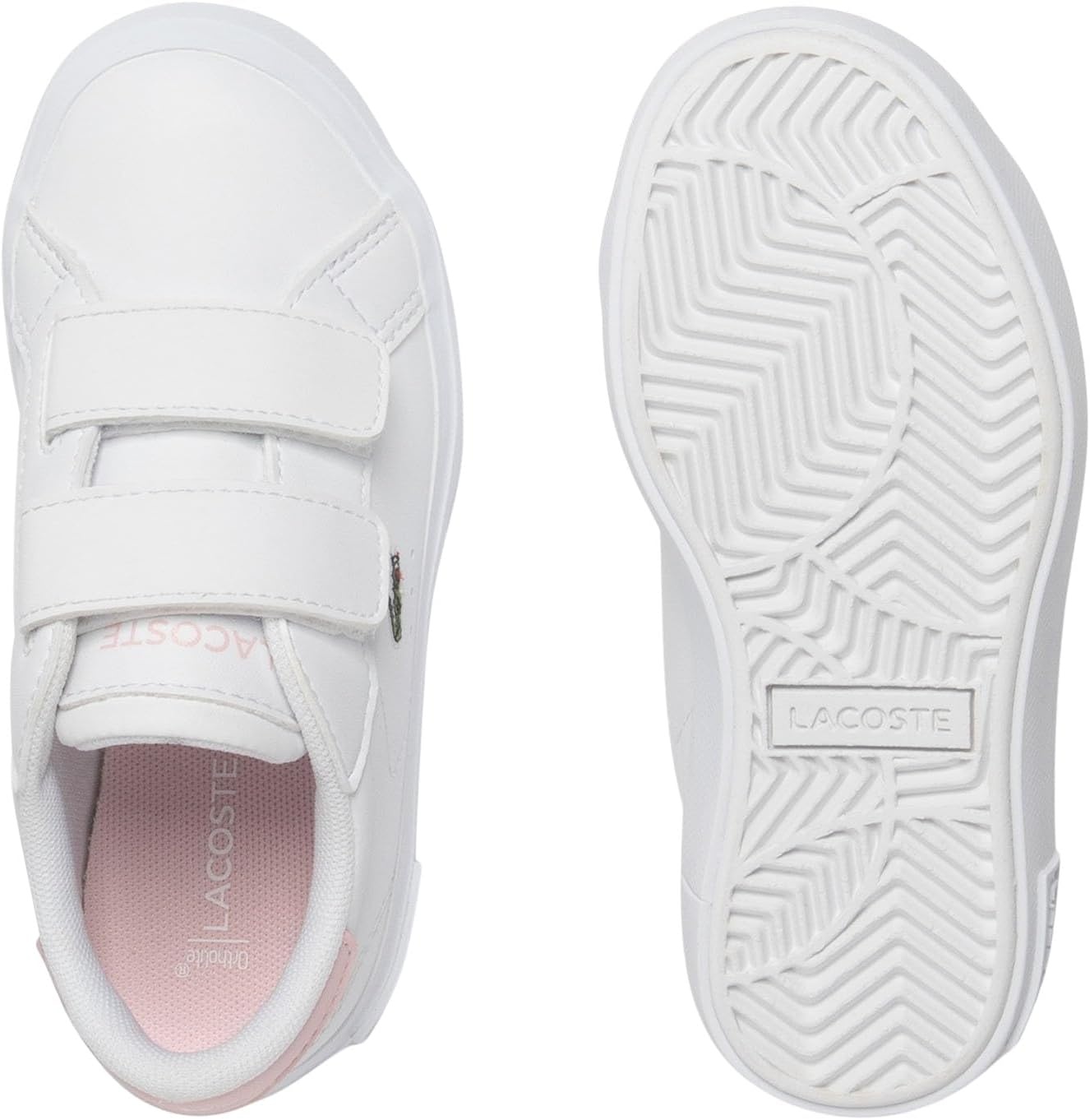image:imageLacoste Kids Powercourt Sneakers ToddlerLittle KidWhiteLight Pink
