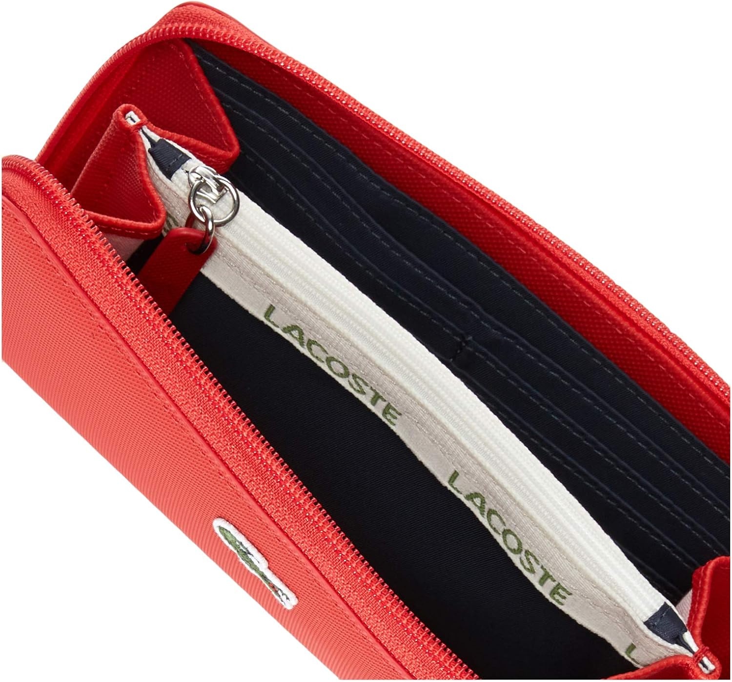image:imageLacoste Large Full Zip WalletNavy BlueIberis Red