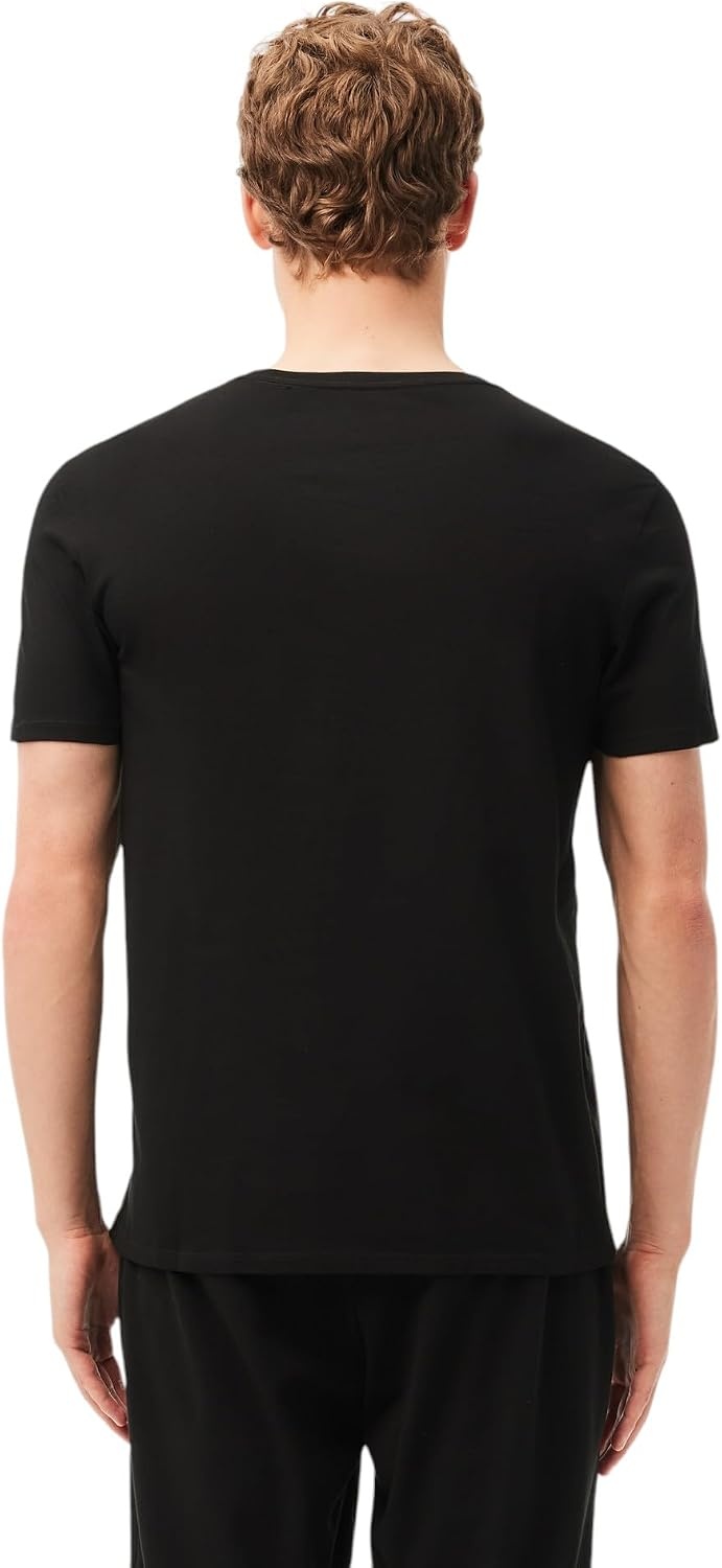 image:imageLacoste Mens 100 Cotton Regular Fit Crew Neck Undershirt 3pack Amazon ExclusivesBlack